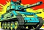 Placeholder: Pop art style combat vehiclde