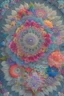 Placeholder: psychedelic mandala made out of flowers, feathers, ultra detailed, photorealistic, vivid colours, intricate details, in the style of Elspeth McLean, 32k