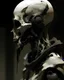 Placeholder: by eric lacombe - by ashley wood, figurine, matt black, metalic, reflection, ultra lignting, darkness, high tech, kitbash, witchcore, white and beige color palette, depth of field on background