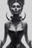 Placeholder: Sophia Loren as evil queen in black leather, cleavage, angry, stern look. character design by cory loftis, fenghua zhong, ryohei hase, ismail inceoglu and ruan jia. unreal engine 5, artistic lighting, highly detailed, photorealistic, fantasy