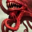 Placeholder: red, monster, tentacles, teeth, horror, detailed, realistic, gore, eyes, 8K, fantasy, scary, demonic, hyperrealism, huge, blood, creature, highly detailed, volumetric lighting, sharp focus, elegant, photorealism, octane render