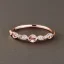 Placeholder: delicate thin ring with tiny diamonds and morganite, rose gold, thin ring