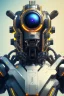 Placeholder: a beautiful full frame portrait digital painting of futuristic bananapunk robot, wide angle view, close-up, macro lens, centered camera, titanium accents, intricate details, small minutiae, tiny features, particulars, colorful, 8k, least ambient occlusion, volumetric lighting, volumetric clouds