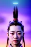 Placeholder: portrait, Asian woman samurai warrior :: symmetry photography, cyberpunk style :: punk hair, army, katana, japanese traditional ornaments, pink, white, black, led wires, glow eyes, cinematic, Ultra realistic, dark scene, soft color, highly detailed, unreal engine 5, RTX, ultra detail, 3d, finely drawn, high definition.