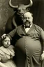 Placeholder: President Grover Cleveland as a pregnant minotaur