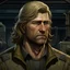 Placeholder: The submarine mechanic Blicke Blocknyckel, a blonde man with a mullet and muttonchops beard realistic grimdark