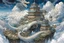 Placeholder: A white dragon palace in the sky painted by Hashimoto Gaho