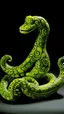 Placeholder: A lime green poison elemental cobra lamia designed in ancient Roman mosaics painted by Keith Haring