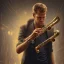 Placeholder: portrait of sebastian vettel playing saxophone, blade runner, low key lighting, volumetric light, digital art, highly detailed, fine detail, intricate, ornate, complex, octane render, unreal engine, photorealistic