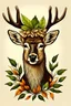 Placeholder: A deer wearing a Crown made of leaves.