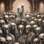 Placeholder: Hyper Realistic Skeletons Crowd with Sufi Background