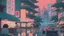 Placeholder: soothing 80s Japanese city ,