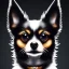 Placeholder: black chihuaha papilion dog, chion