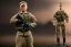 Placeholder: G.I. Joe toy doll army soldier Donald Trump, gun,boots, berets, high definition, elbow, legs, hands