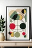 Placeholder: simple geometric mid century poster in the Nordic style