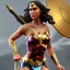 Placeholder: White Statue wonder woman, Rome style sculpture, full body, fresco background, hyper realistic, 8k,