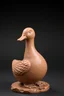 Placeholder: A terracotta duck carved by the Japanese sculptor Enku