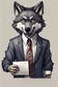 Placeholder: a good humanized wolf who can help in reading a document