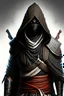 Placeholder: A hooded assassin man in outfit with japansee and egyptian simbols