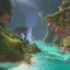 Placeholder: A verdant canyon bustling with life