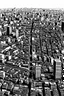 Placeholder: Tokyo city view from very above. top view, manga style, black and white