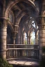 Placeholder: fantasy medieval balcony