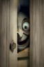 Placeholder: Creepy face peering out of the wardrobe