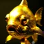 Placeholder: a golden fish with human face