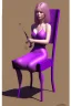 Placeholder: Violet lugging a chair about