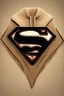 Placeholder: An elegant, unique and dazzling Men's winter Clothes inspired by Superman's emblem design concept art beige tones 8k photograph