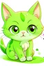 Placeholder: show me a aline green cute cat