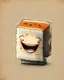 Placeholder: a happy sushi, stamp