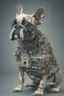 Placeholder: French Bulldog made out of electronic junk