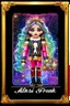 Placeholder: Centered, Ornate, Collectable Trading Card of lisa frank pattern fantasy character portrait of Crisp Digital Art, holiday nutcracker by Aleksi Briclot, T-Shirt Design, Black Background, Detailed Frame, Border, in SNES arcade game, ultra realistic, wide angle, intricate details, retro Nintendo bitmap pixel art, highly detailed by peter mohrbacher, wayne barlowe, , hajime sorayama aaron horkey, gaston bussiere, craig mullins