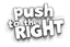 Placeholder: the word "push it to the right" in lead pencil style, very expressive