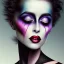 Placeholder: beetlejuice wearing make up girl