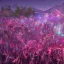 Placeholder: GIANT DANCE PARTY, FESTIVAL IN THE MOUNTAINS, MUSIC FESTIVAL, CROWD, cinematic lighting, 4k, 8k, octane render, digital concept art, extremely detailed, ambient lighting, PINK