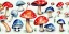 Placeholder: exquisite whimsical mushroom watercolor, delicate mushroom, cute, adorable, linen backdrop, warm colors