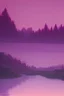 Placeholder: purple hue forest sunset with a calm shallow river reflecting all of the sky back.