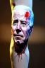 Placeholder: realistic image, joe biden zombie, arm cut and bleeding, amputated leg, night, walking with a limp, waist up view, dark ambient, highly detailed, sky background, concept art, unreal engine 5, god rays, ray tracing, RTX, lumen lighting, ultra detail, volumetric lighting, 3d, finely drawn, high definition, high resolution.