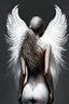 Placeholder: full body woman angel from back wings coming from back of her shoulders ultra realistic illustration