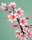 Placeholder: creative japanese sakura flowers art designs , high quality , white background