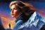 Placeholder: A woman having a beautiful dream standing on the top of Mount Everest painted by Jeff Easley. concept art, mid shot, intricately detailed, color depth, dramatic, 2/3 face angle, side light, colorful background