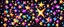 Placeholder: many of bright rhombus form star, colorful, black space background