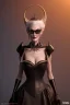 Placeholder: Carmen Dell`orifice as evil queen in black leather, leather, busty, cleavage, angry, stern look. character design by cory loftis, fenghua zhong, ryohei hase, ismail inceoglu and ruan jia. unreal engine 5, artistic lighting, highly detailed, photorealistic, fantasy