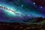 Placeholder: Colorful galaxies and landscapes in space, 1990s grainy film