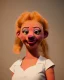 Placeholder: waitress woman muppet head, skin body, real photo, concept art, retro style, smooth, unreal engine 5, god lights, ray tracing, RTX, lumen lighting, ultra detail, volumetric lighting, 3d.