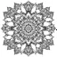 Placeholder: create a flower mandala art with white background black outlined for coloring pages