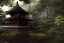 Placeholder: a ancient japanese temple in the middle of a forest mear a small river, extremely highly detailed, high quality, 8k hdr, octane render, unreal engine 5, hyperrealistic, concept art, trending on artstation, dramatic lighting, cinematic, high coherence, path tracing, ruins, clouds in the sky, singular building, centered