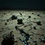 Placeholder: Photograph, spooky objects scattered over an arid surface, night, nothingness, spooky, close-up, in Yves Tanguy style, nightmare, highly hypermaximalist, ZBrush, details of the terrain very accentuated, 8k, deep 3d field, sharp, eerily mysterious, artistic photo, large format film, shot on Hasselblad, 33mm photography, mysterious, dark, rotten, macabre, streams of black liquid